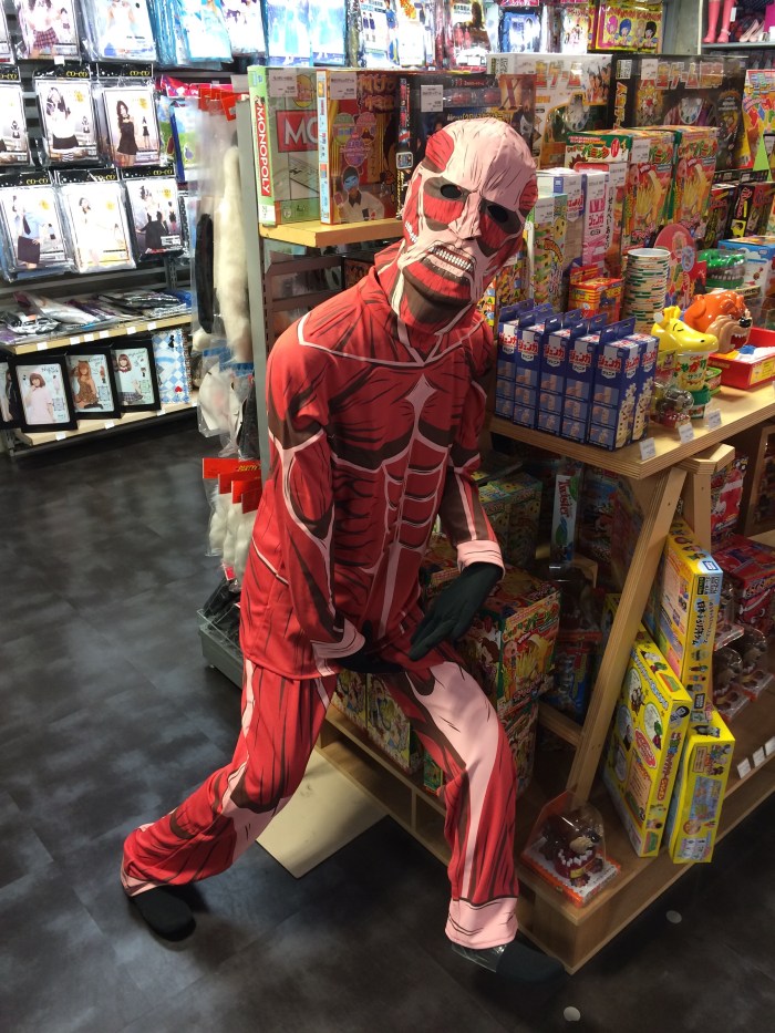 This titan costume is simultaneously horrifying and hilarious